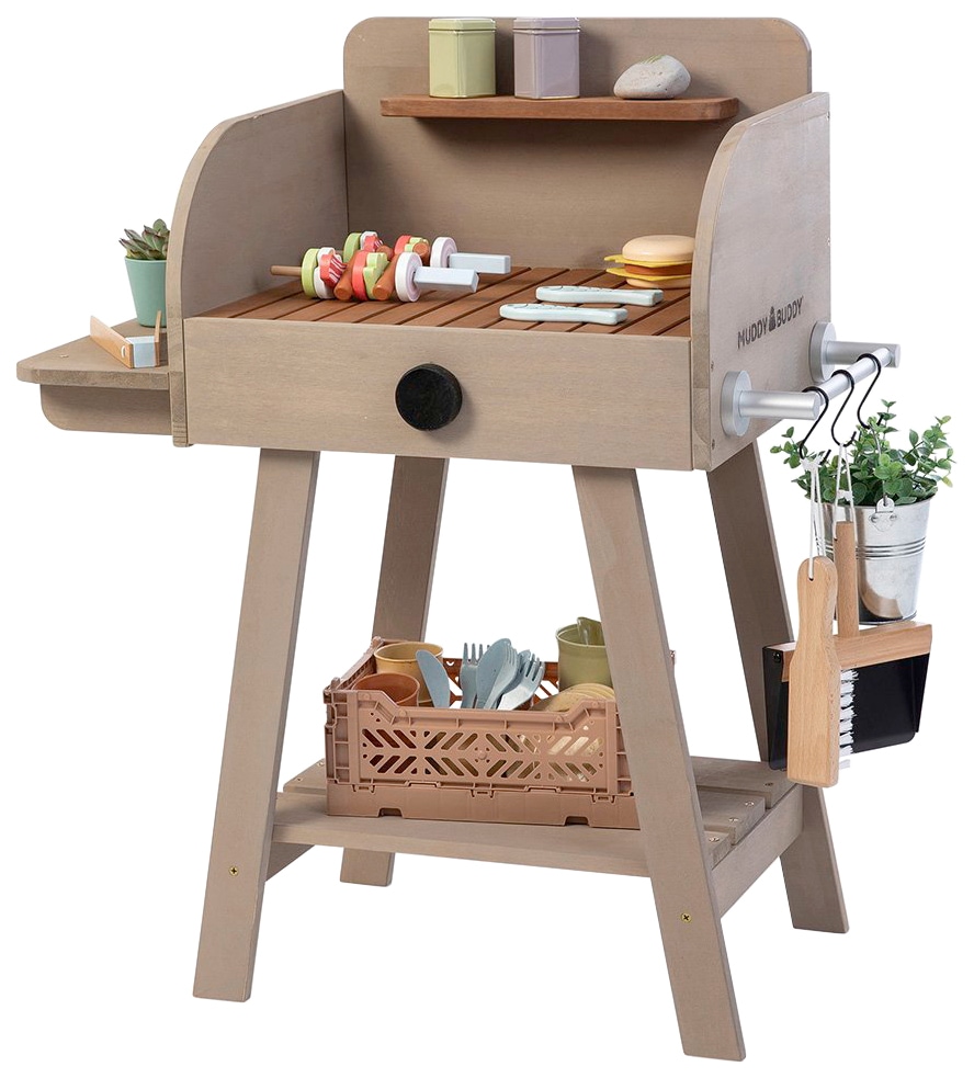 MUDDY BUDDY® Kinder-Grill »BBQ Chef« Outdoor Spielgrill, warmgrau; FSC® - schützt Wald