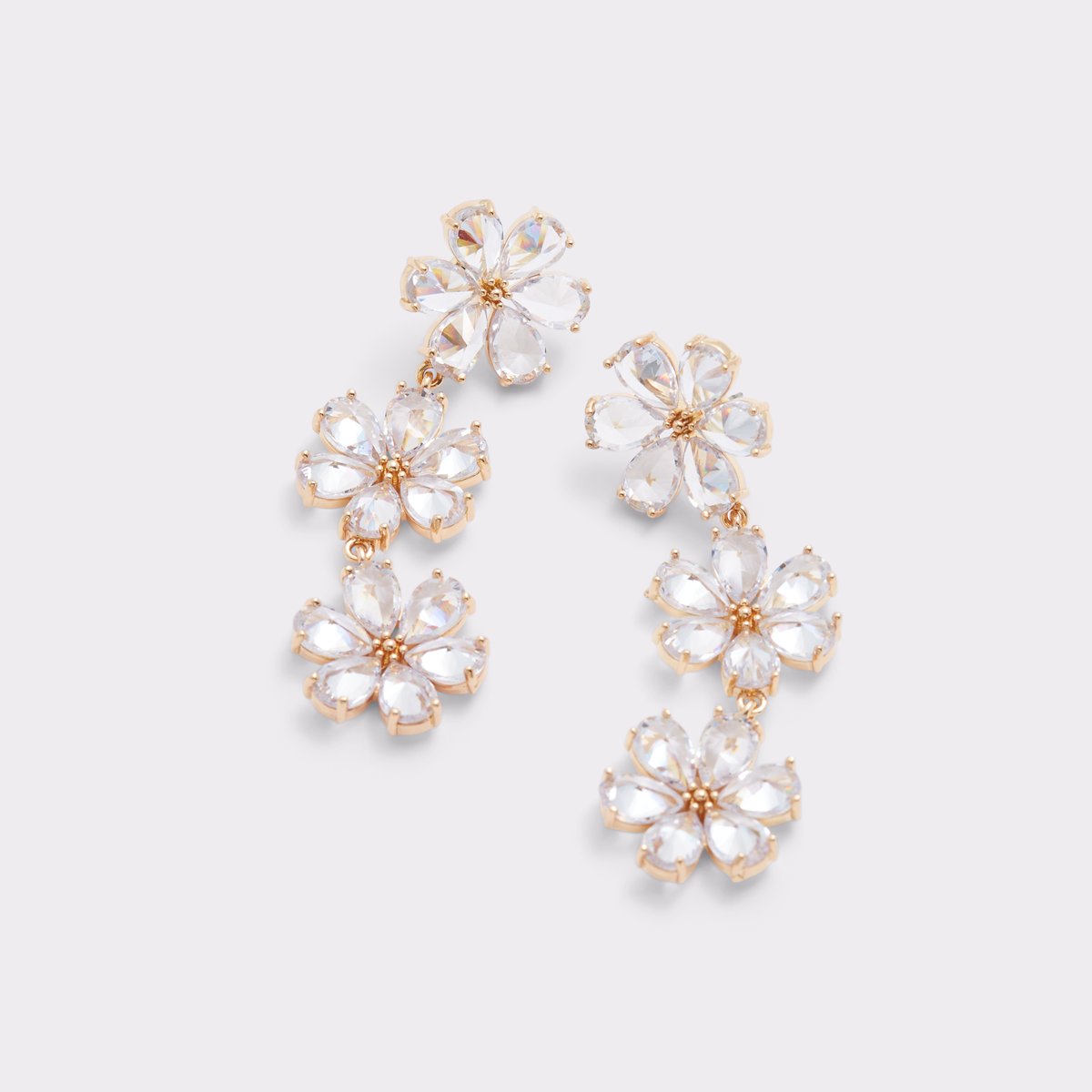 Gelabale Gold-Clear Multi Women Earrings
