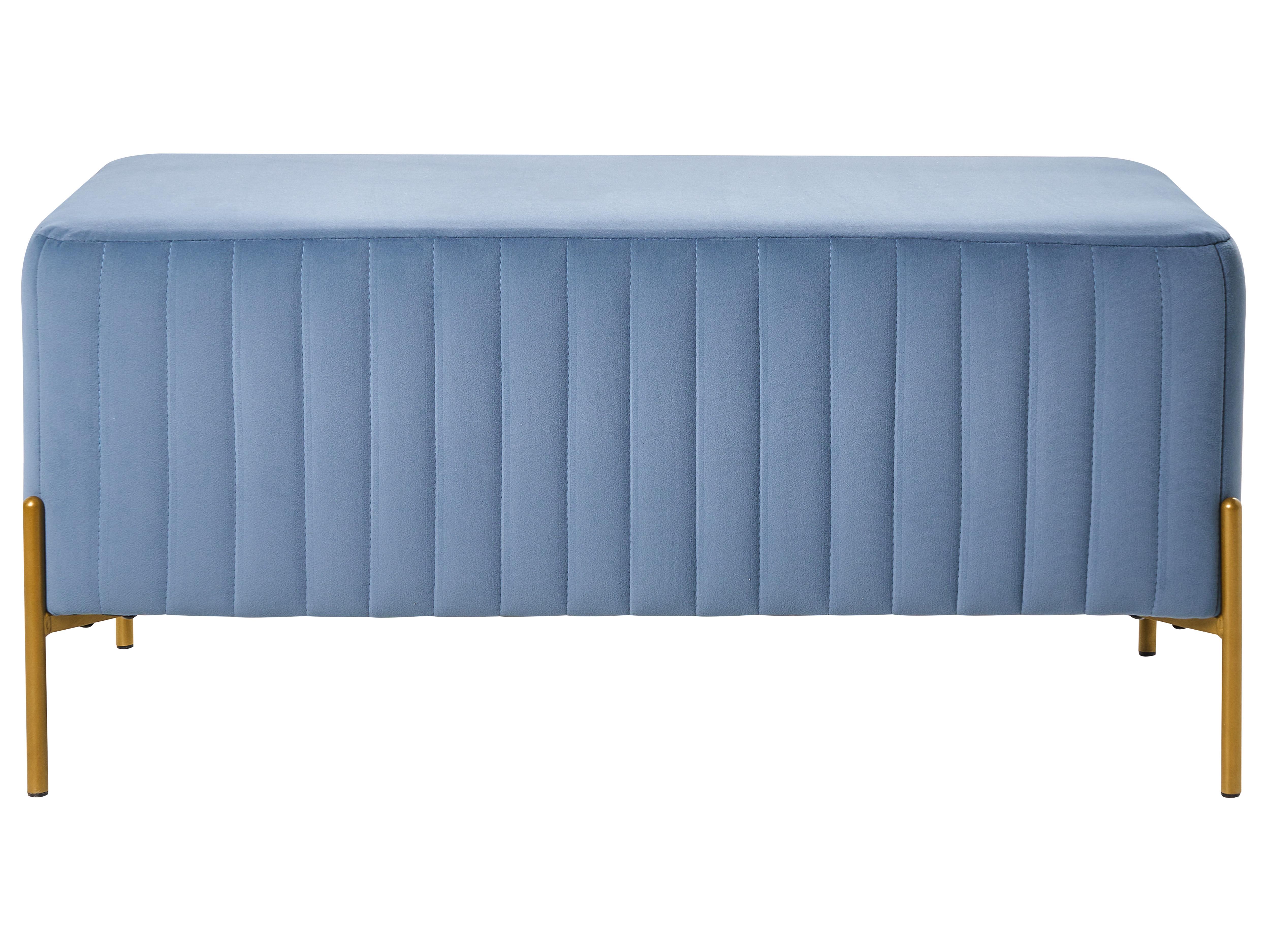 Bankje UTAH Fluweel Blauw