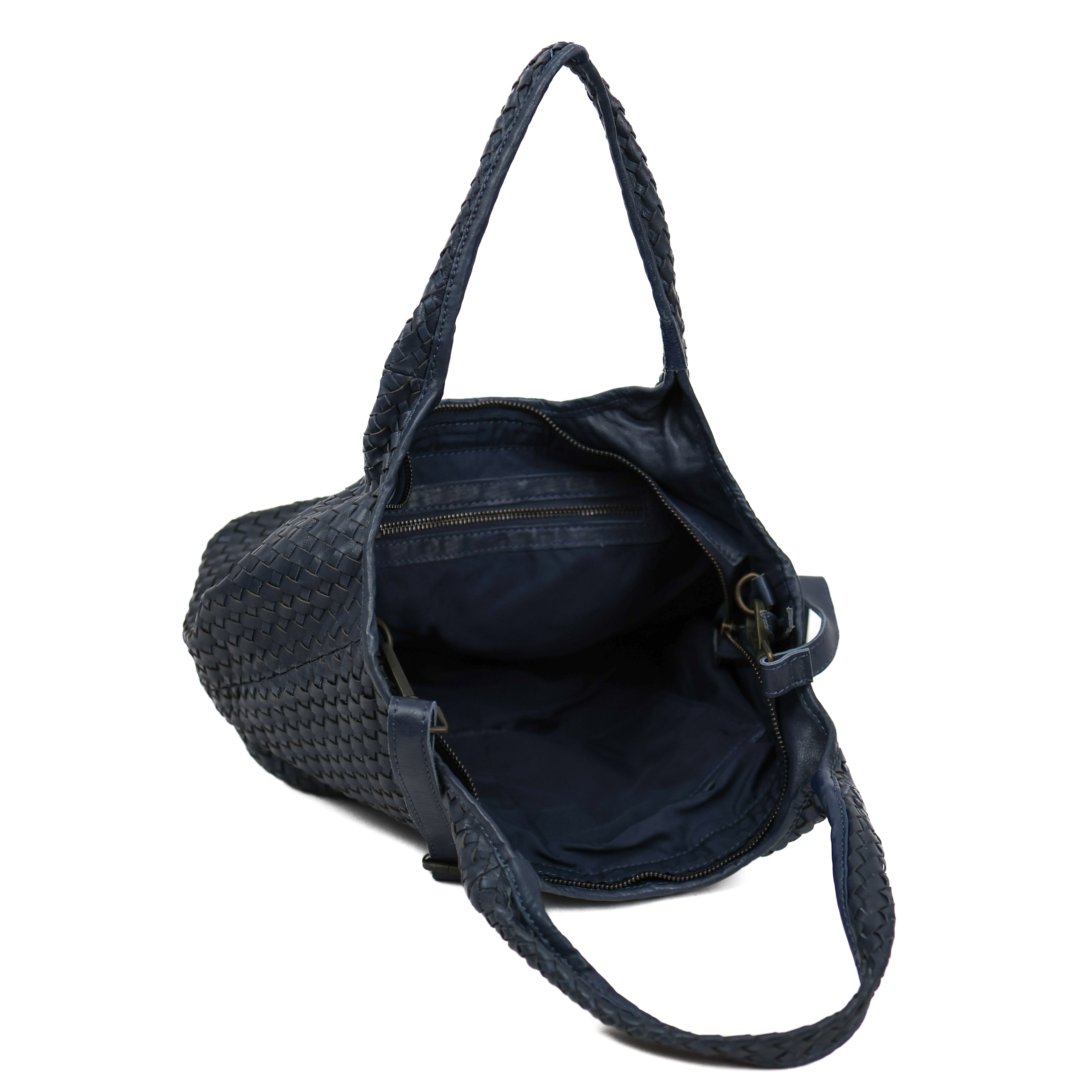 Gevlochten hand-/schoudertas 'Juliëtte' navy Navy