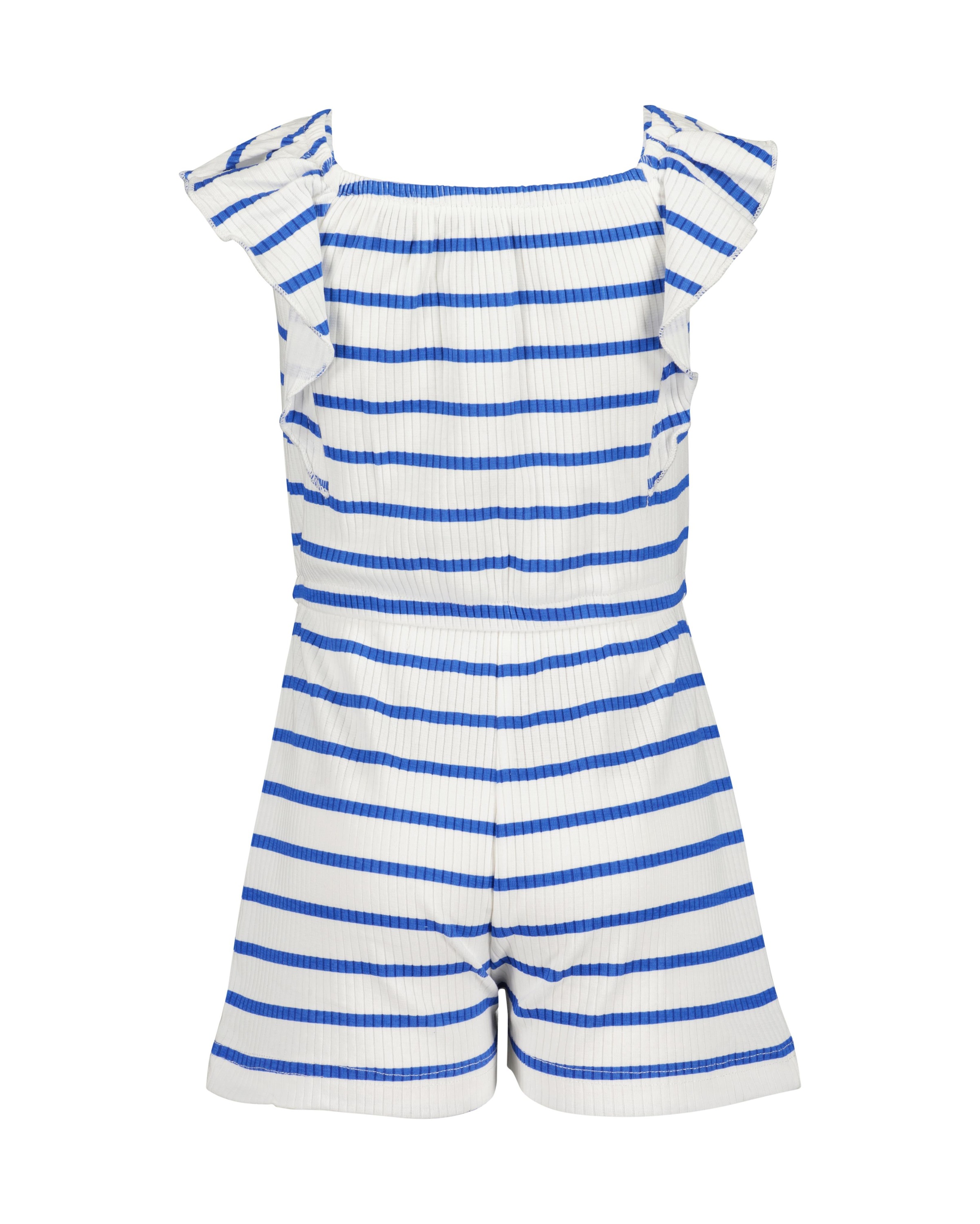 Blue Seven Jumpsuit , im tollen Ringel-Look und mit kleiner Stickerei am Bein