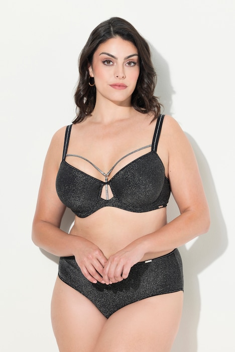 TRUYOU Bügel-BH, Zierband, Softschalen, Metallic-Effekt, Cup C-G