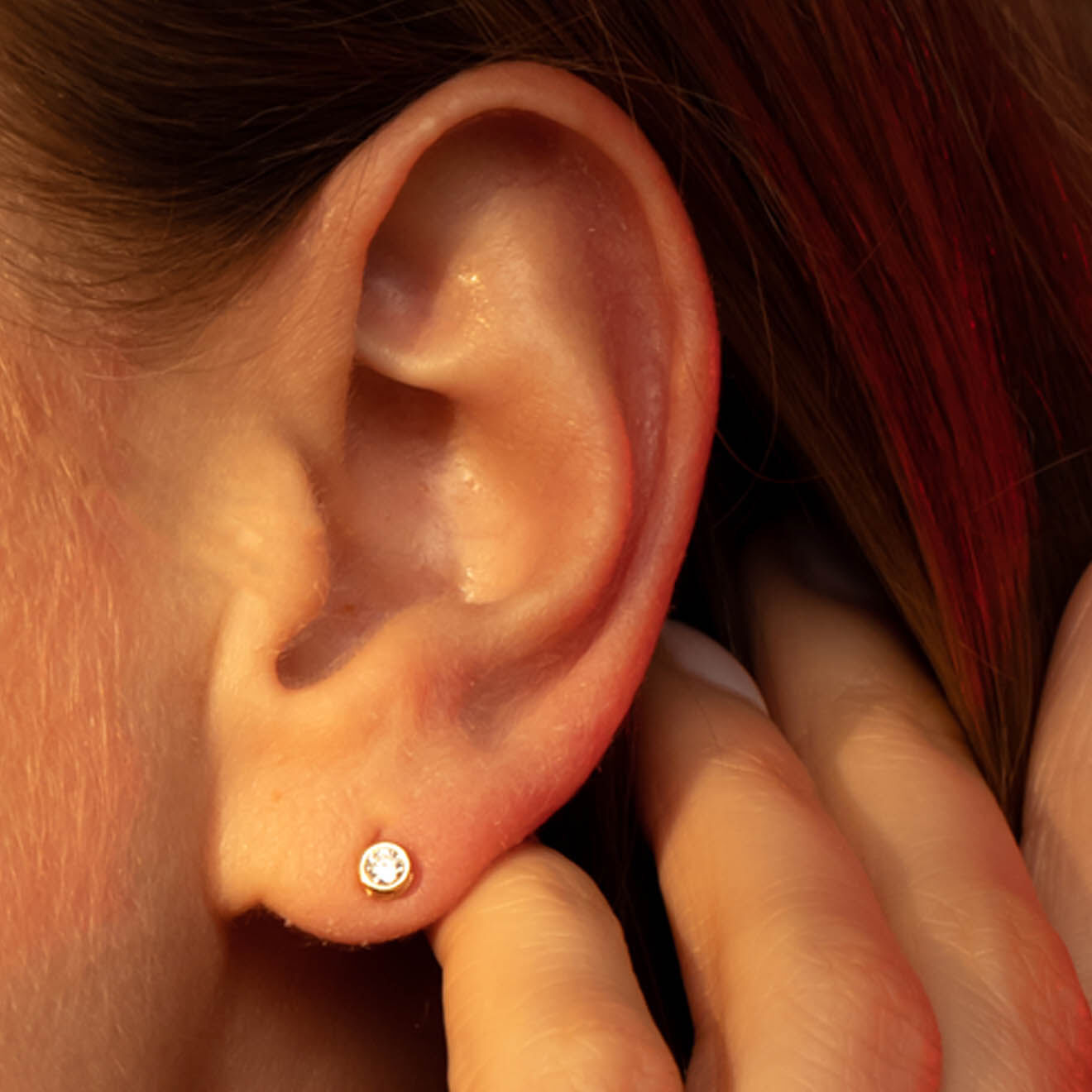 Instant d'Or Boucles d'oreilles Philtre d'Amour Zircones or jaune