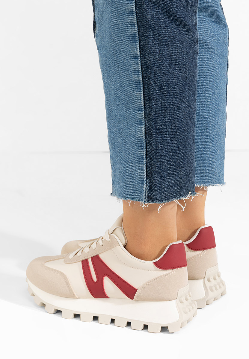 Baskets pour femme beige Shelena