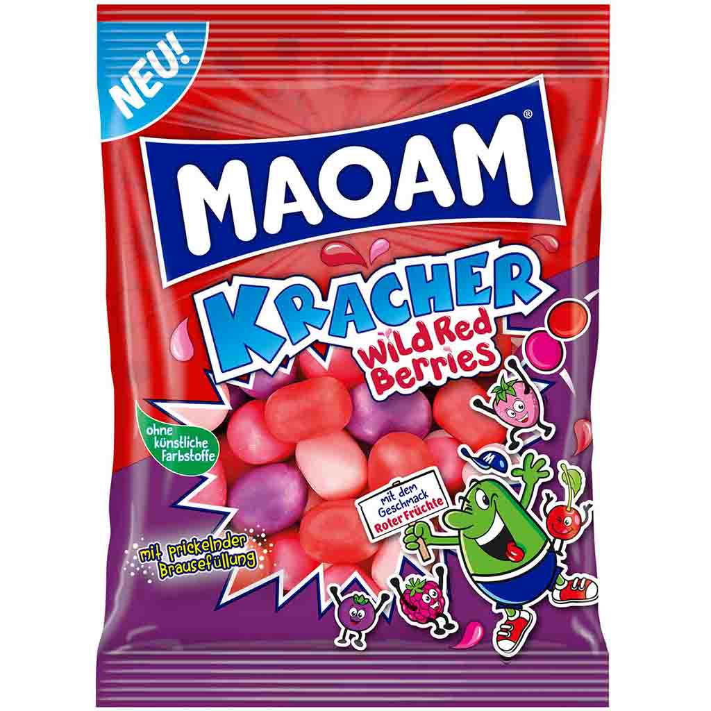 Maoam Kracher Wild Red Berrys 200g MHD:30.1.26