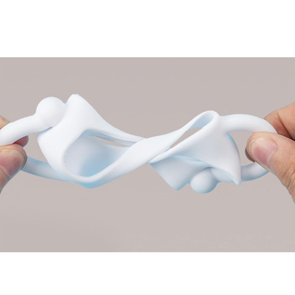Silikon Baby Flaschen Halter Schoppen Griff für Selbständiges Trinken - Weiss