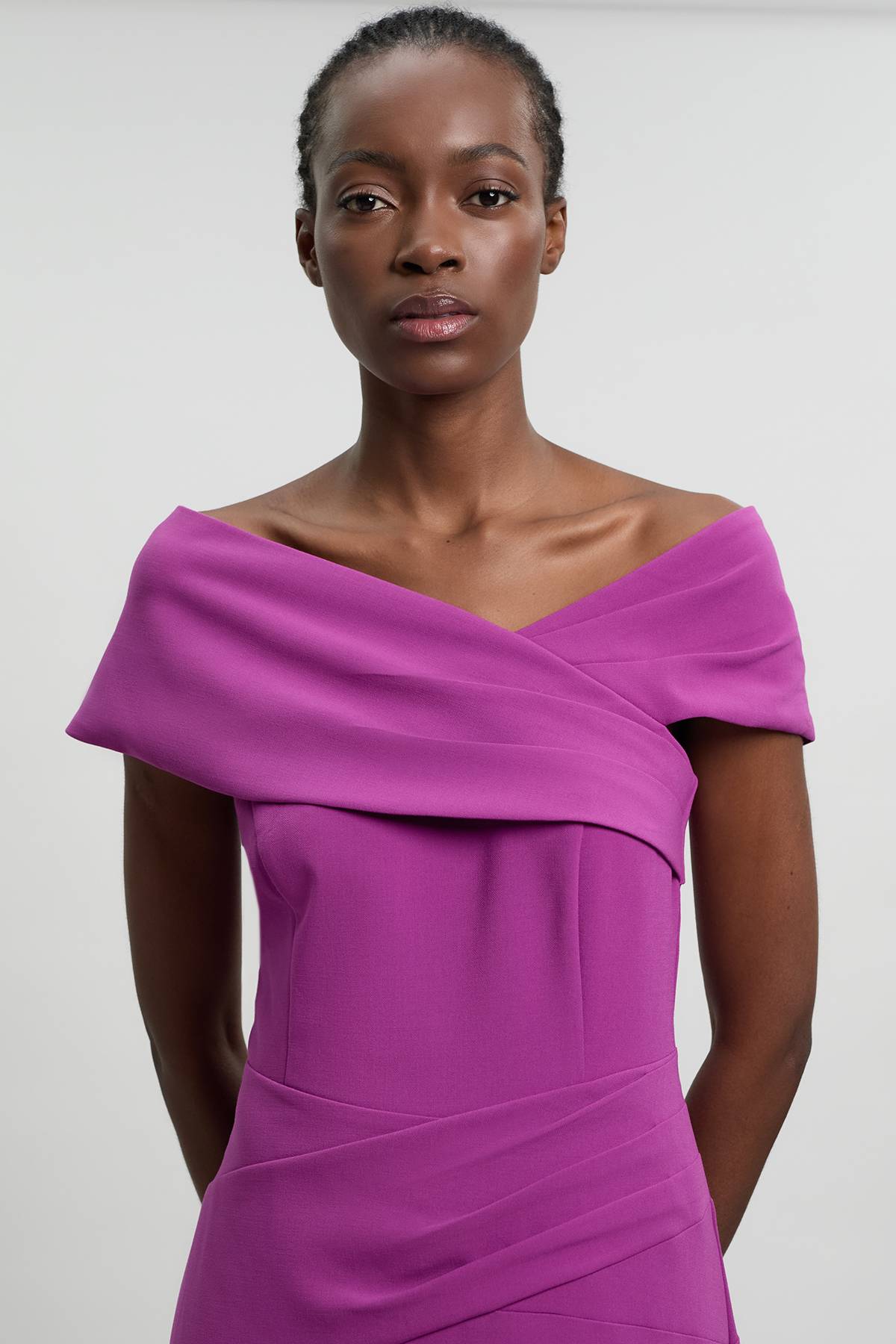KarenMillen Robe Maxi Bandeau En Viscose Stretch Compacte
