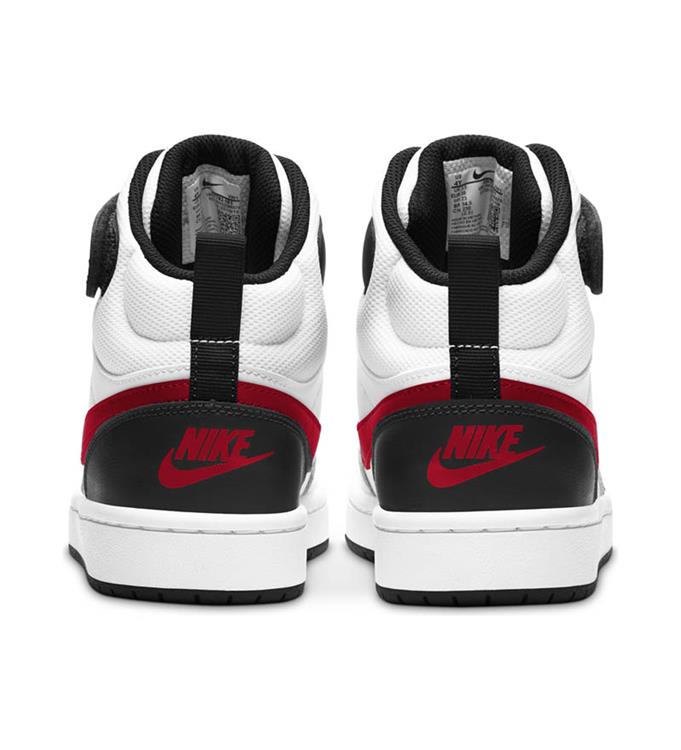 Nike Court Borough Mid 2 Big K,WHIT WHITE-UNIVERSITY-RED-BLACK