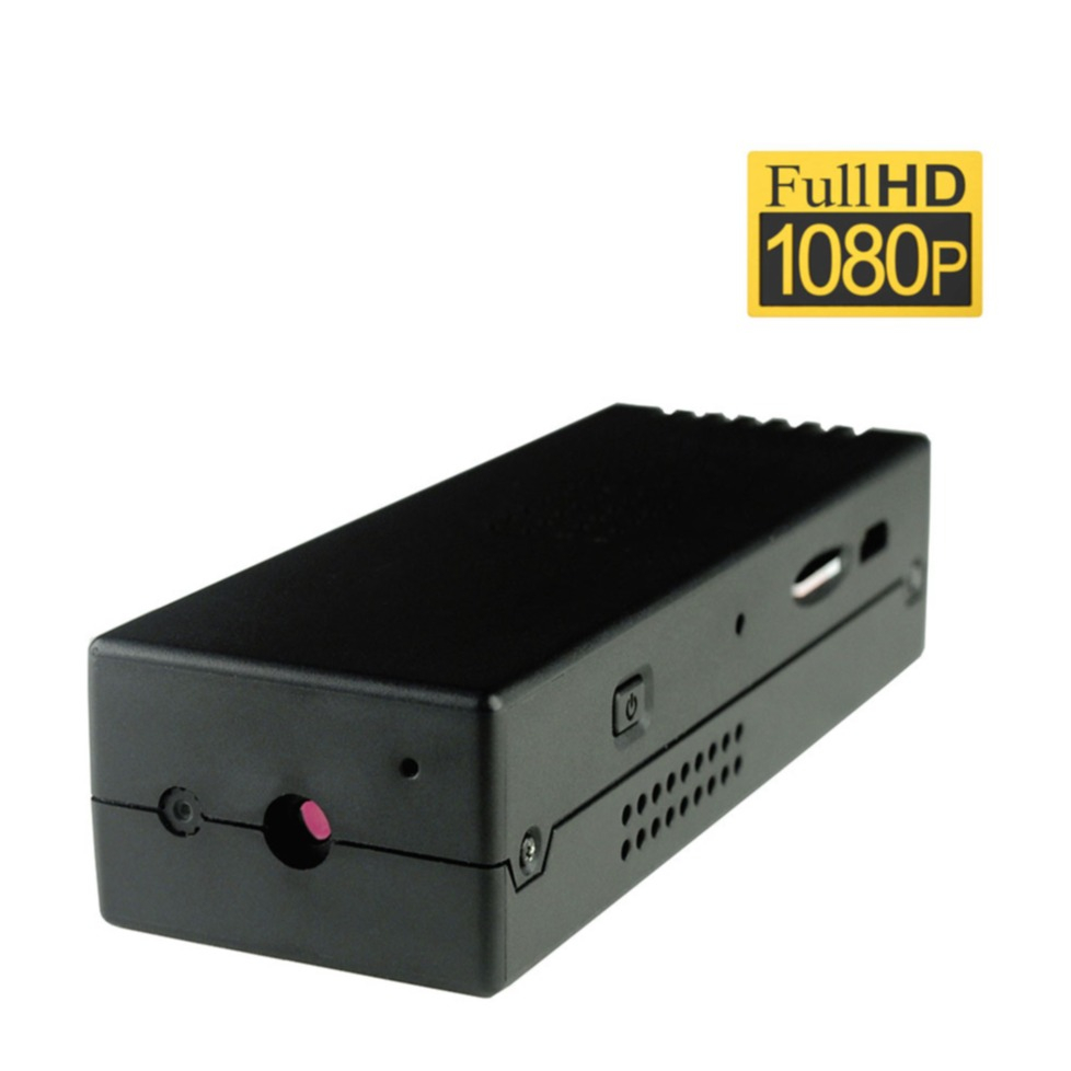 Mini FullHD Überwachungskamera DVR Rekorder inkl. Micro SD Slot & Bewegungs- / Erschütterungs- / Geräuschsensor (9.7 x 3.7 x 2.5 cm)
