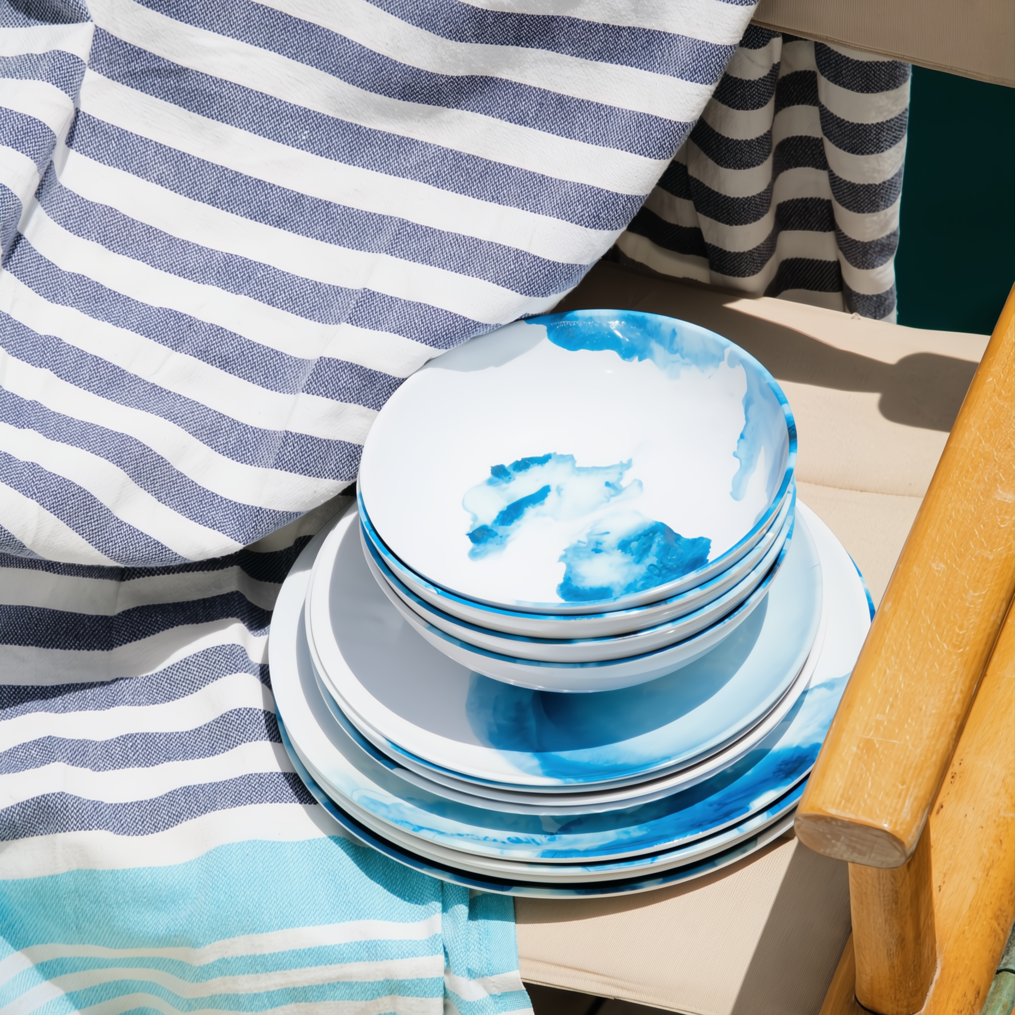 Flamefield Deep Sea melamine servies 12-delig antislip