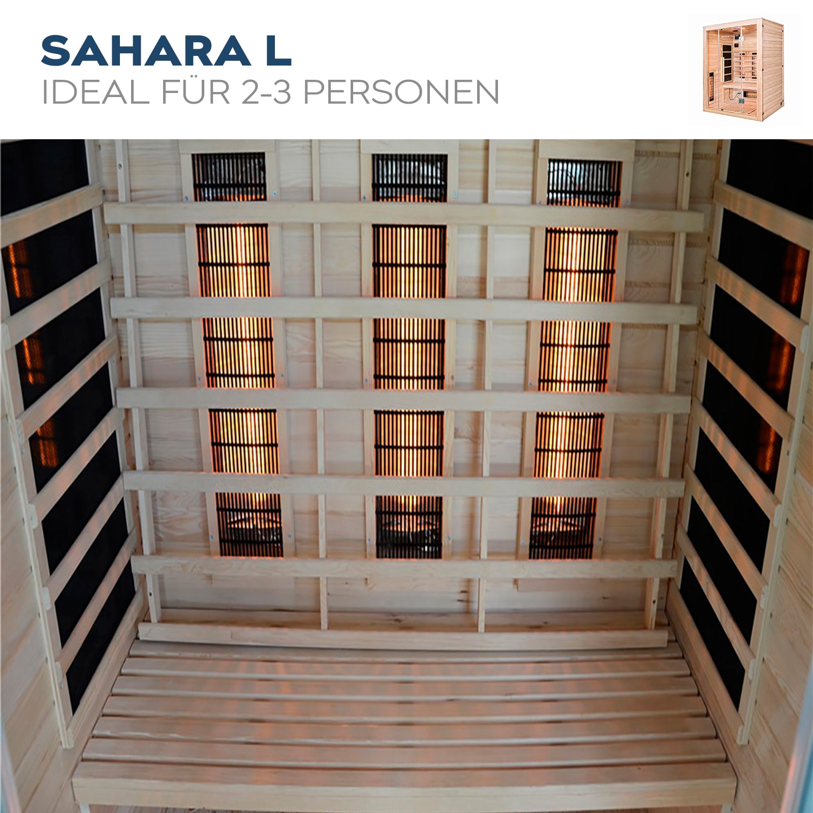 Home Deluxe Sahara L Infrarotsauna mit Vollspektrumstrahler