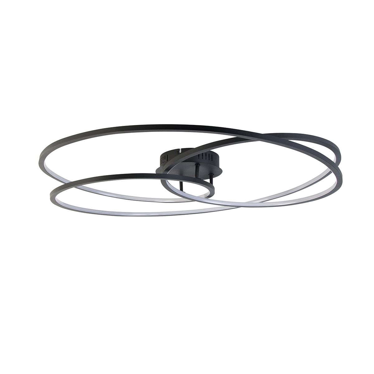 Plafondlamp zwart 78 cm incl. LED 3 staps dimbaar - Rowin