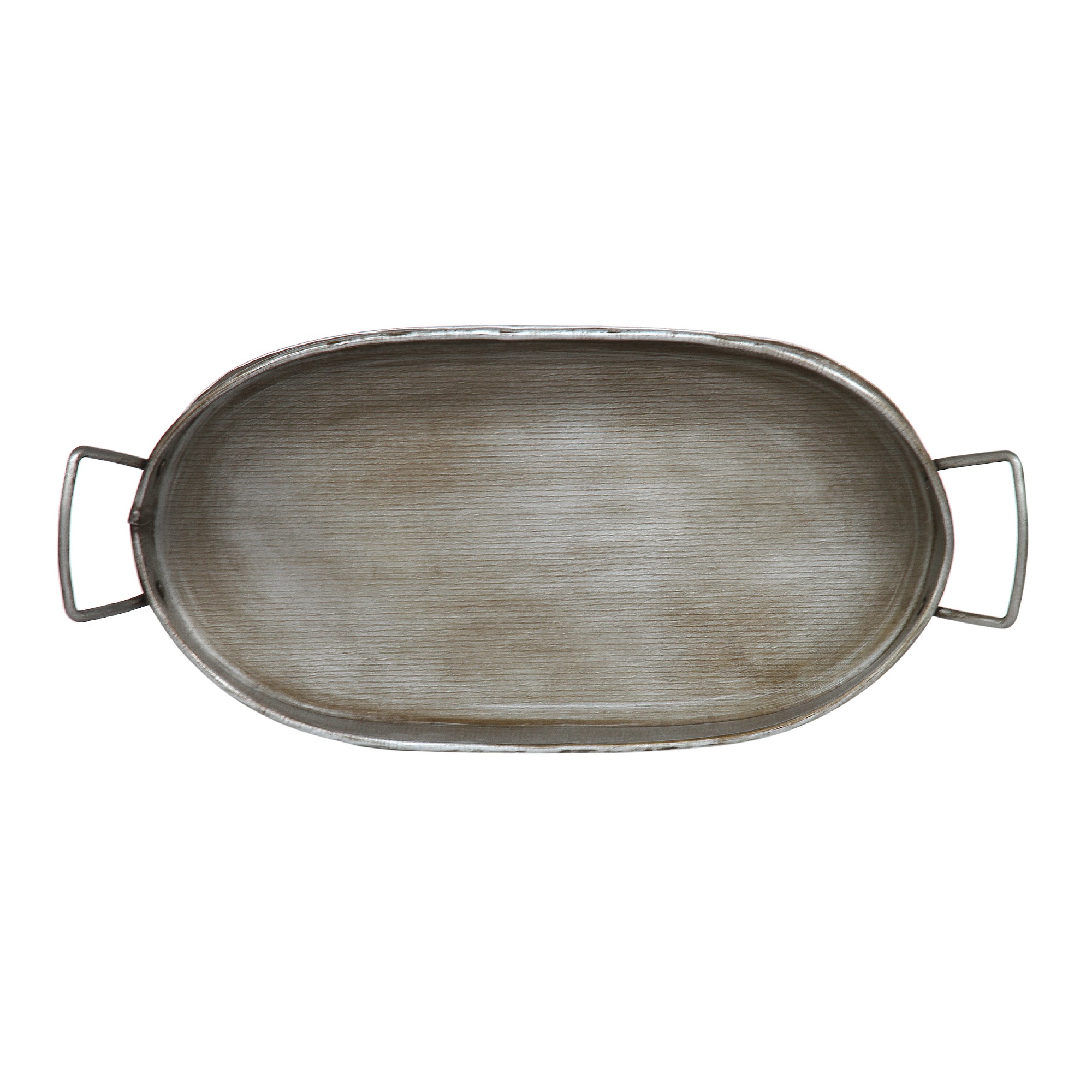 Tablett mit Griffen oval, silber, B 36,5 cm, L 17 cm, H 6 cm zu 17,80