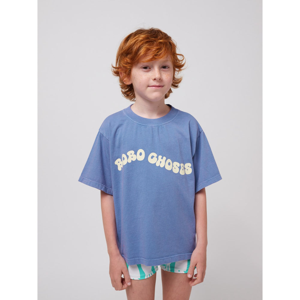 Køb Bobo Choses Blue Wavy T-Shirt