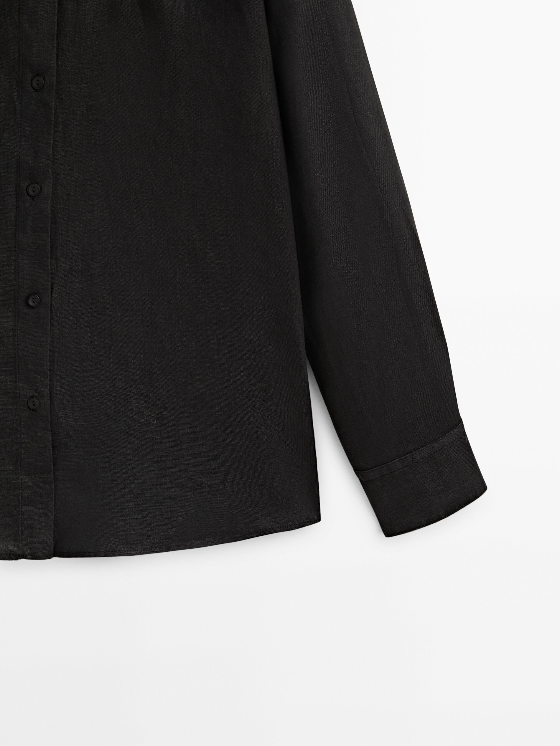 Camisa 100% linho - PRETA