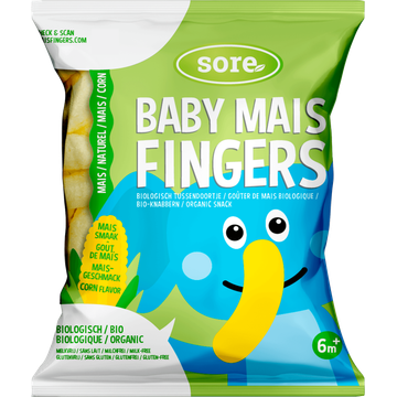Sore Baby Mais Fingers Biologisch Tussendoortje 6m+ 35 g