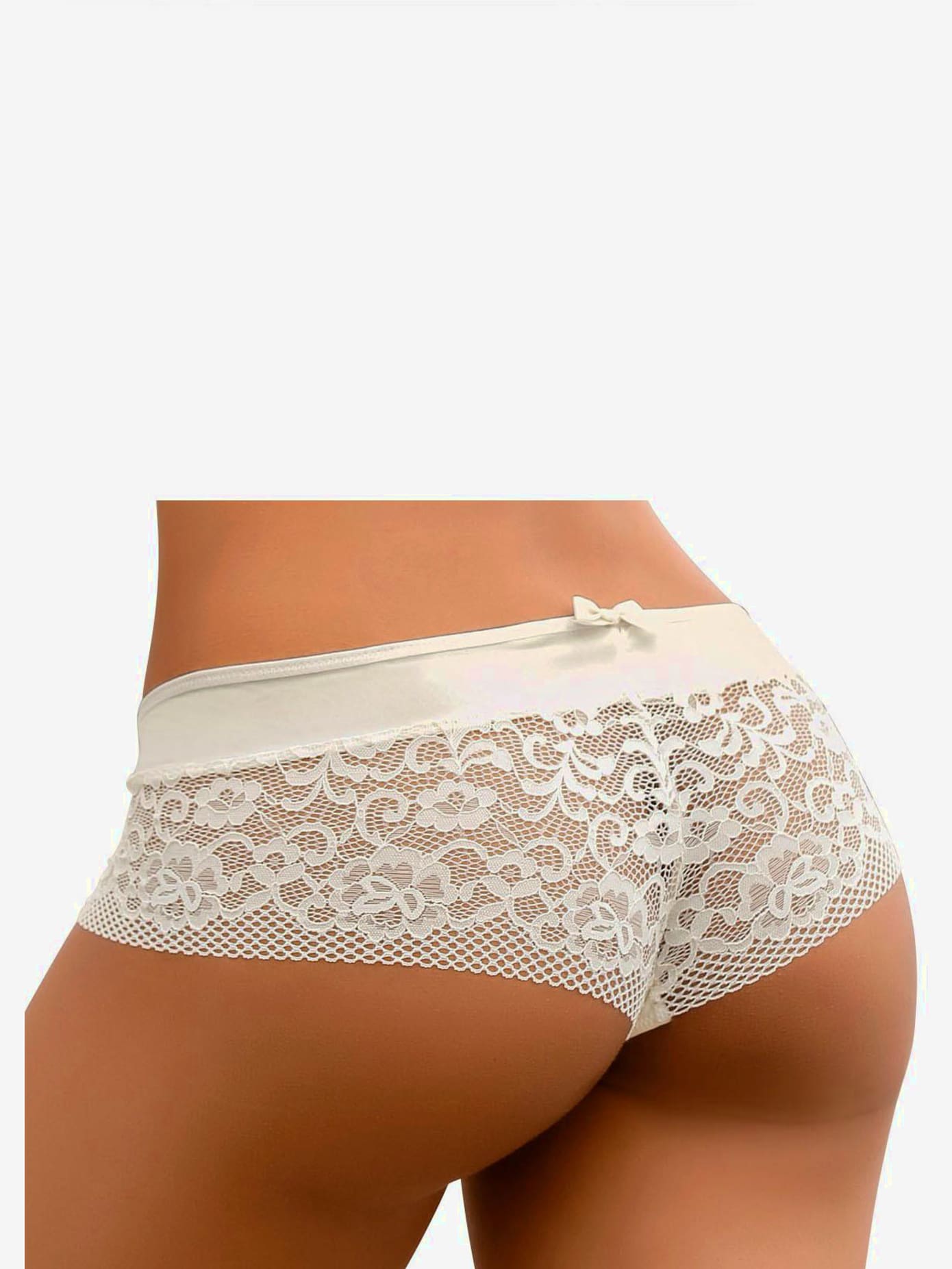 Panty féminin en dentelle aspect résille