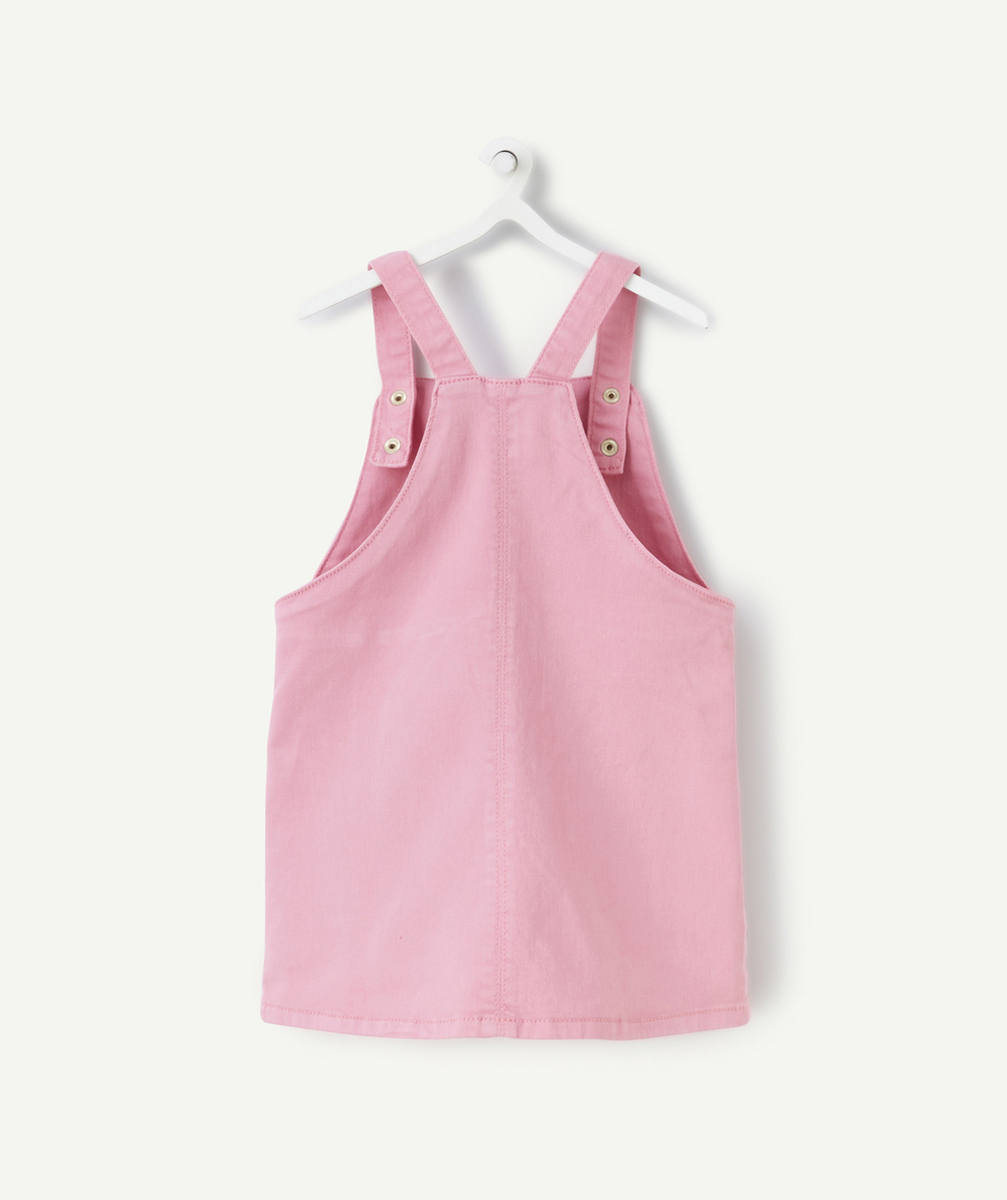 ROBE SALOPETTE BÉBÉ FILLE EN FIBRES RECYCLÉES ROSE