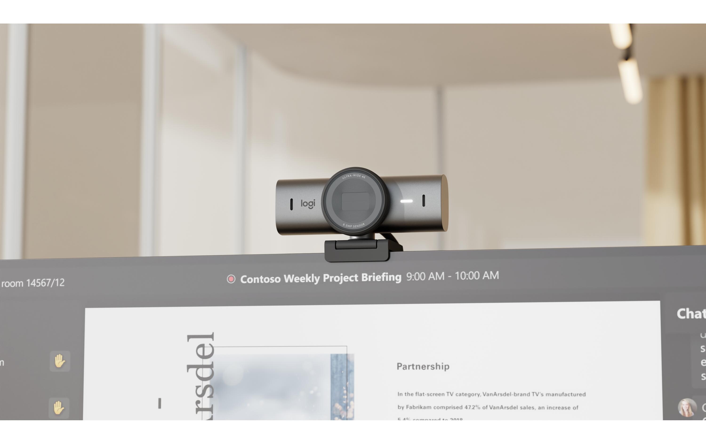 Webcam MX Brio 705 for Business<br>4K-Business-Webcam mit KI-gesteuerten Funktionen und erstklassiger Bildqualität