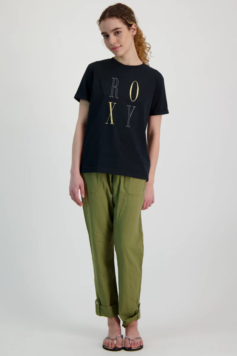 Roxy Sparkle Evening Space Letter Damen T-Shirt