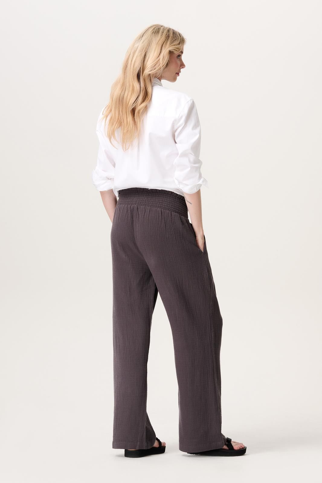 Noppies Maternity Casual broek Wide leg fit - Forged Iron