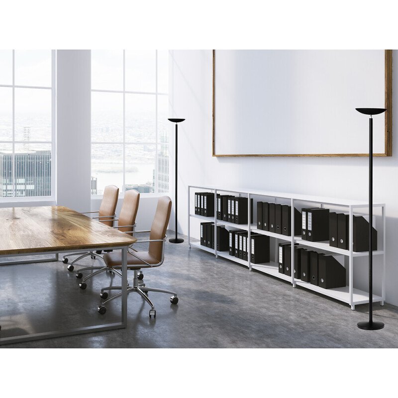 Lampadaire led first unilux prise europe noir