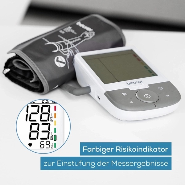 BM 53 Blutdruckmessgerät für den Oberarm mit LCD Anzeige   Arrhythmieerkennung (65459) - Weiss