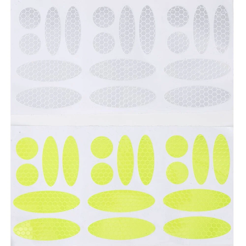 Lot de 36 autocollants réfléchissants blanc et jaune