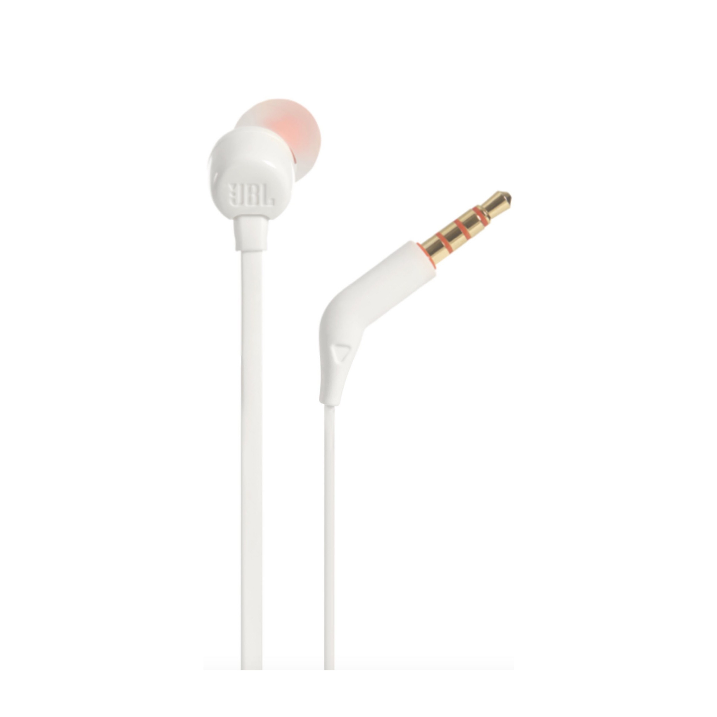 T110 In-Ear Kopfhörer 3.5mm Klinken Anschluss mit Mikrofon (JBLT110WHTE) - Weiss