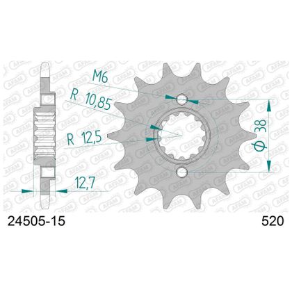 Kit chaine AFAM 520 Type Acier