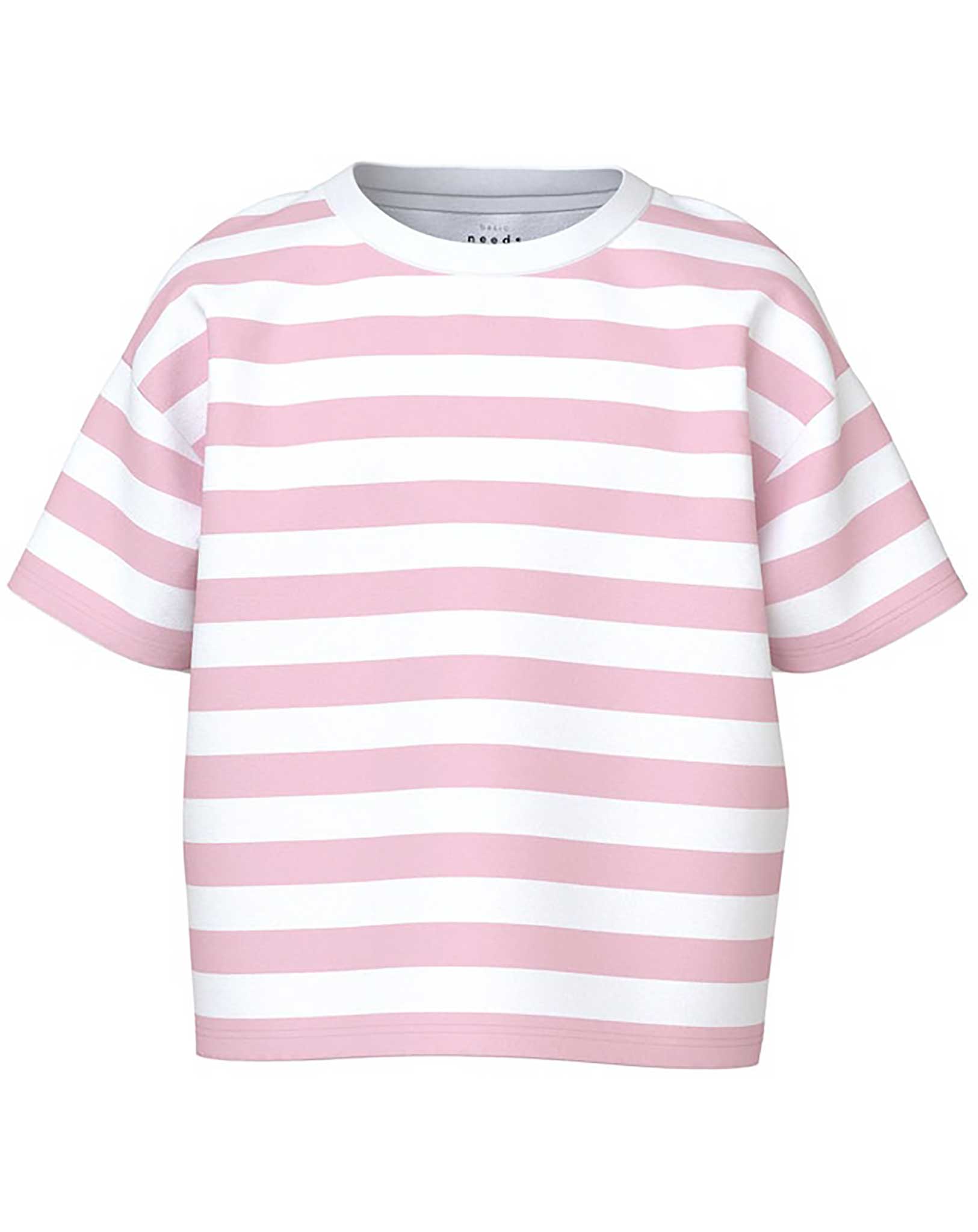 T-Shirt NKFVITANNI BOXY STRIPES in parfait pink