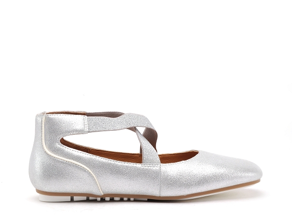 Mamzelle ballerines femme kombu argent