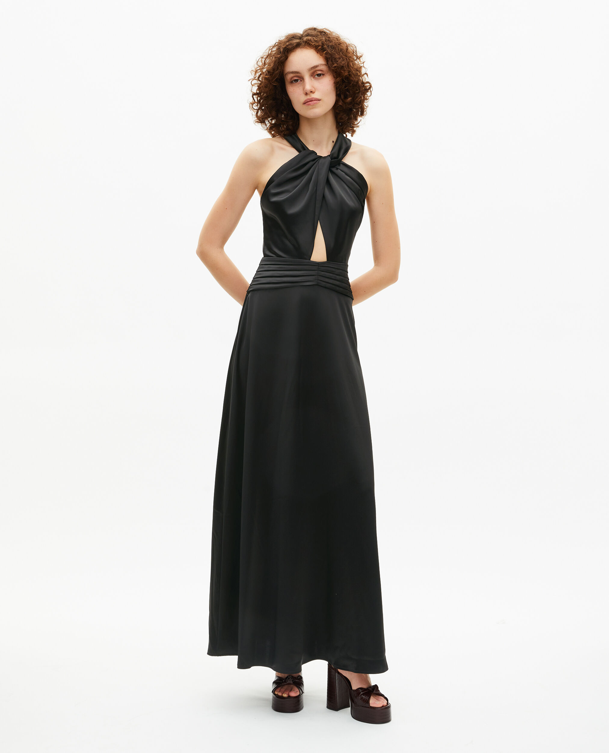 Robe longue sans manches noire
