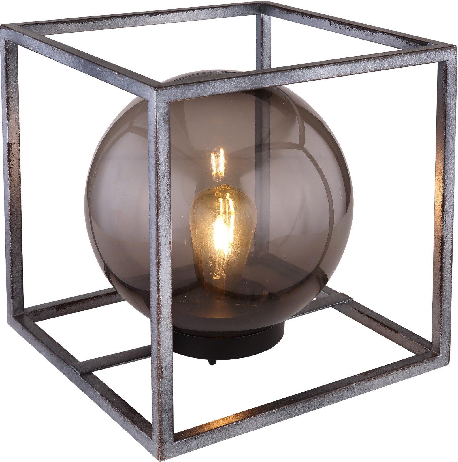 Solarleuchte - schwarz antik - Metall - 30 cm