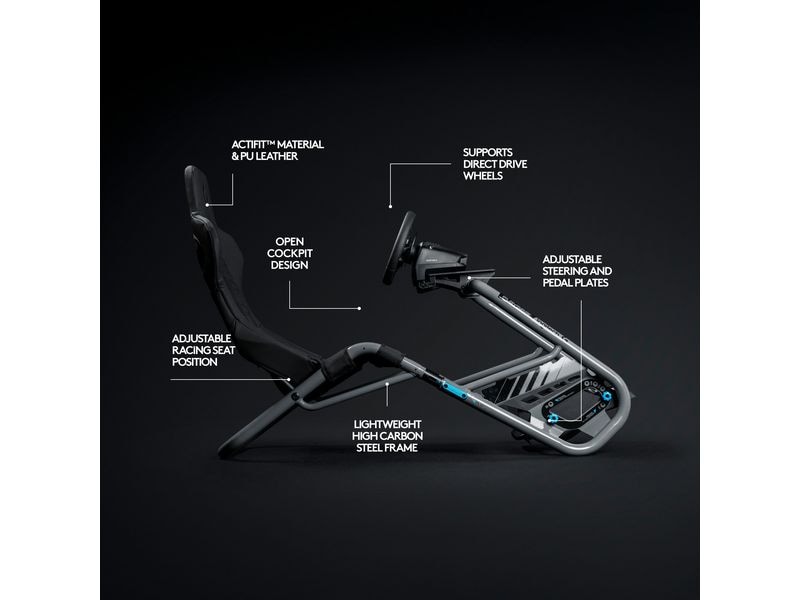 Playseat Trophy – Logitech G Edition Grau/Schwarz Bequemer Gaming-Stuhl mit robustem Design
