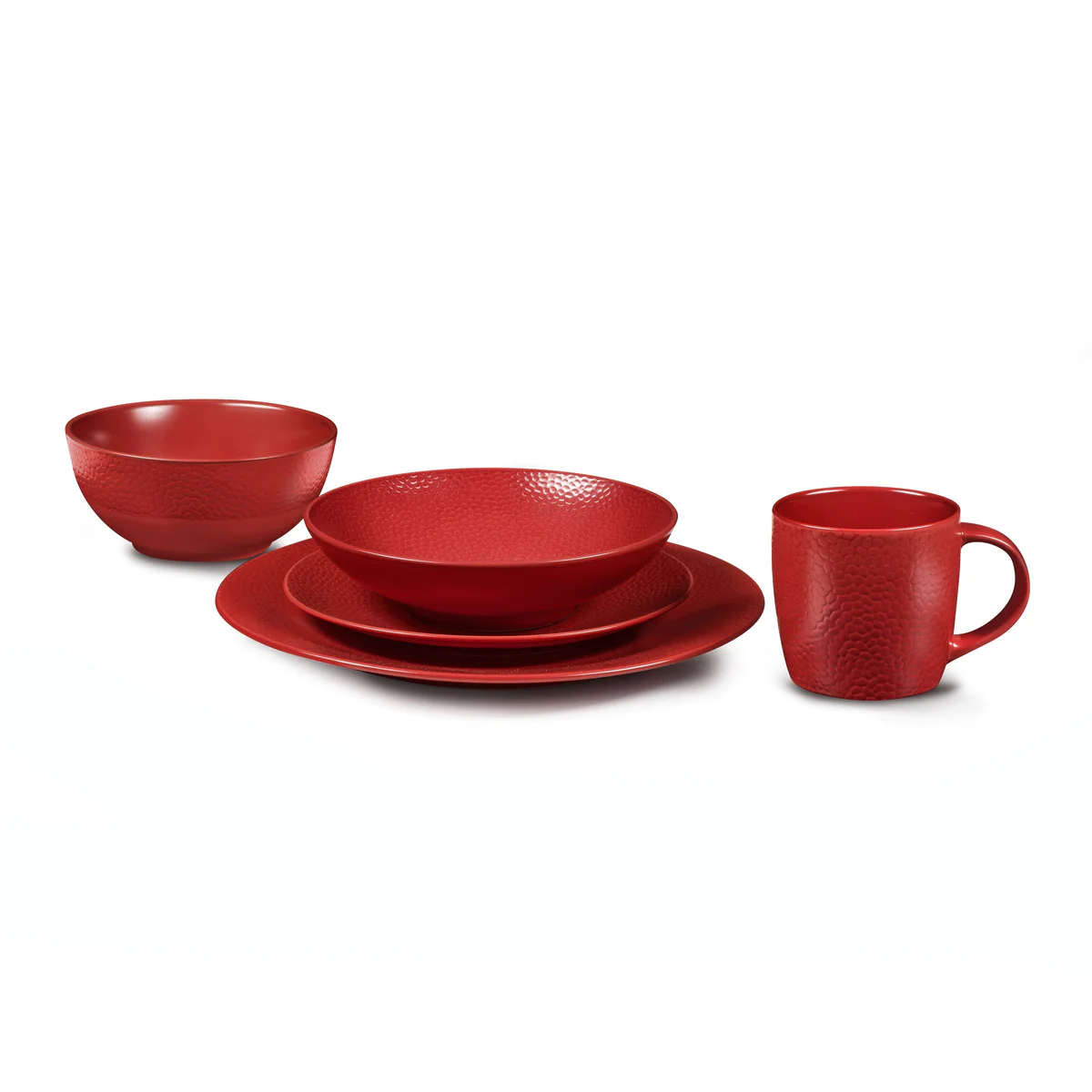Stone Rouge - Assiette creuse 25 cm (lot de 6) Médard de Noblat