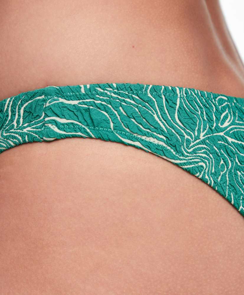biquíni meia-calça jacquard com corte em U