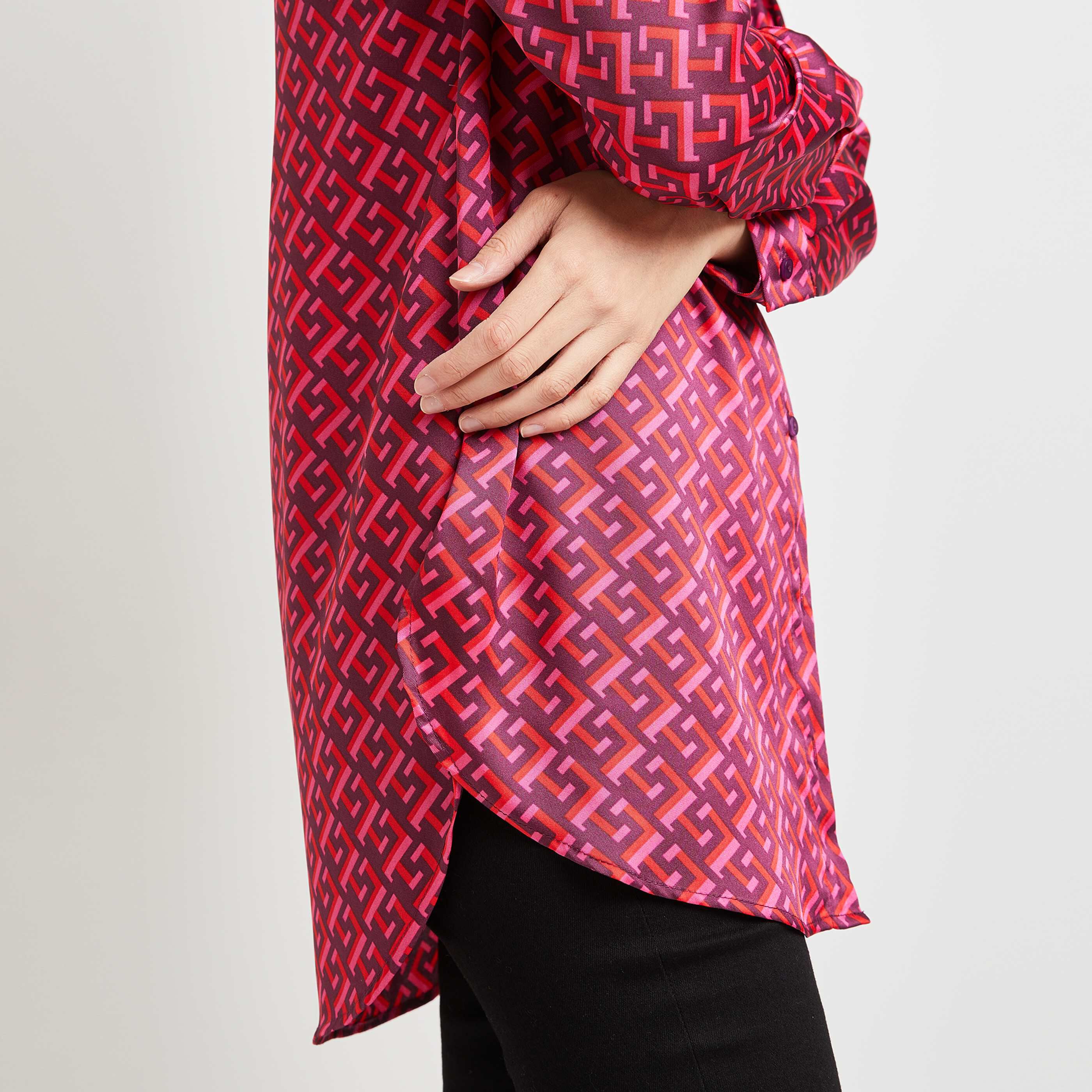 Chemise imprimée rose femme - IMPRIME