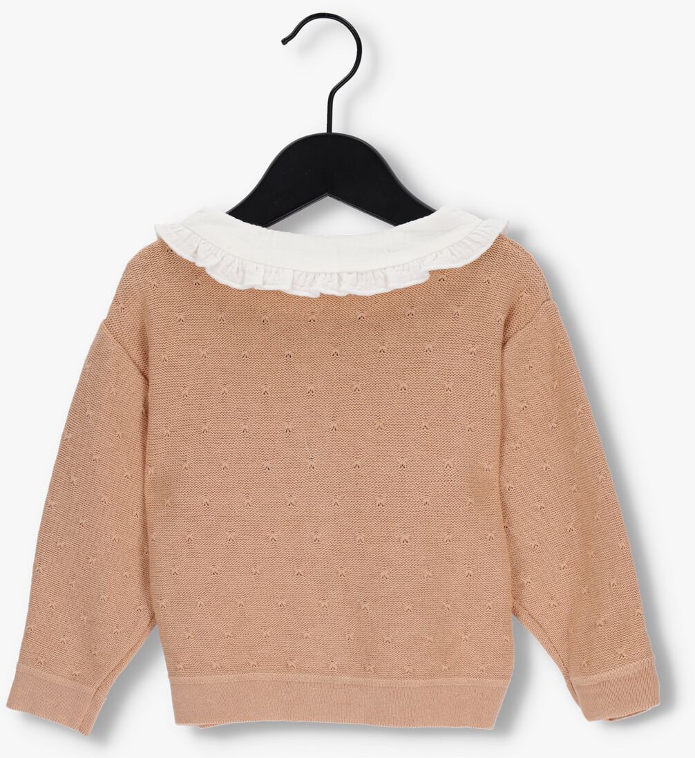 QUINCY MAE lichtroze quincy mae vest ruffle collar cardigan