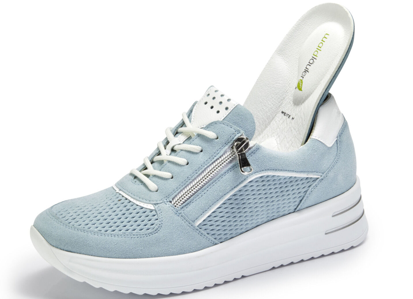 Waldläufer Sneaker mit Lackeinsätzen