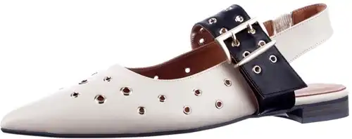Babouche beige/zwart combi G-Samee-1 - maat 46 slingback beige/zwart combi - maat 46 Calandschoen