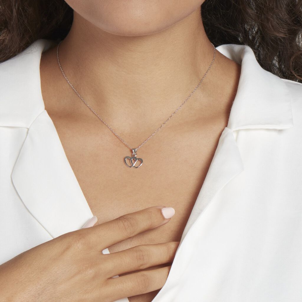 Pendentif Lehinaae Argent Blanc