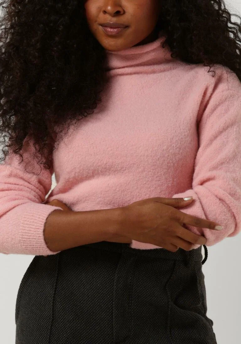 VANILIA lichtroze vanilia trui prosecco turtle neck