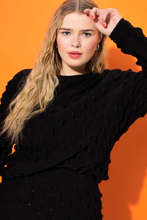 Pullover, Bubble-Strick, Langarm