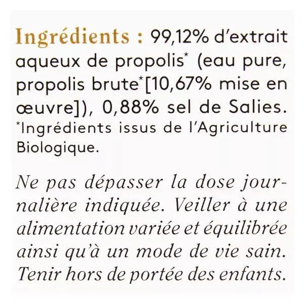 Extrato orgânico de própolis branca Ballot-Flurin 15ml