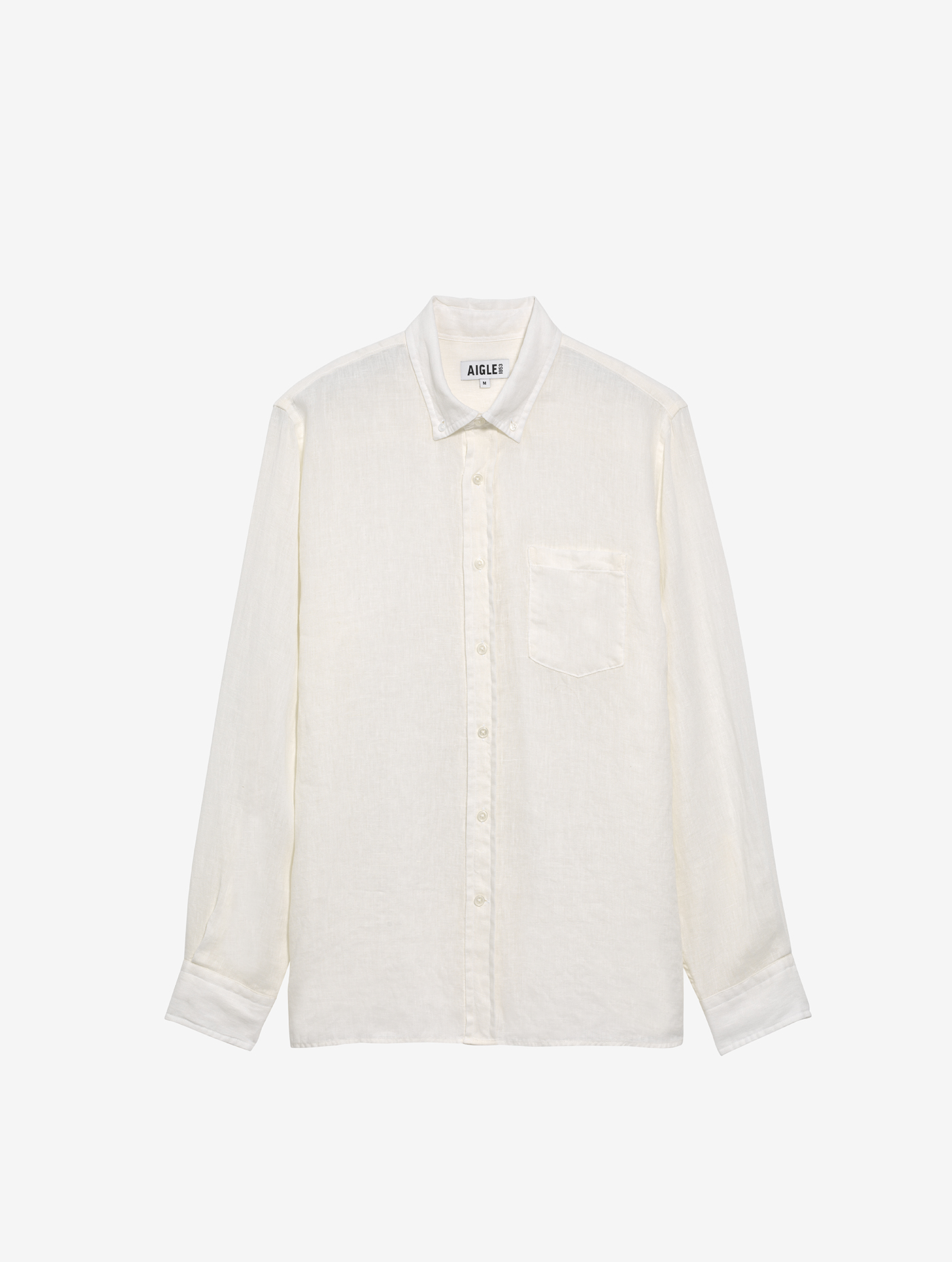Chemise en lin à manches longues LAIT