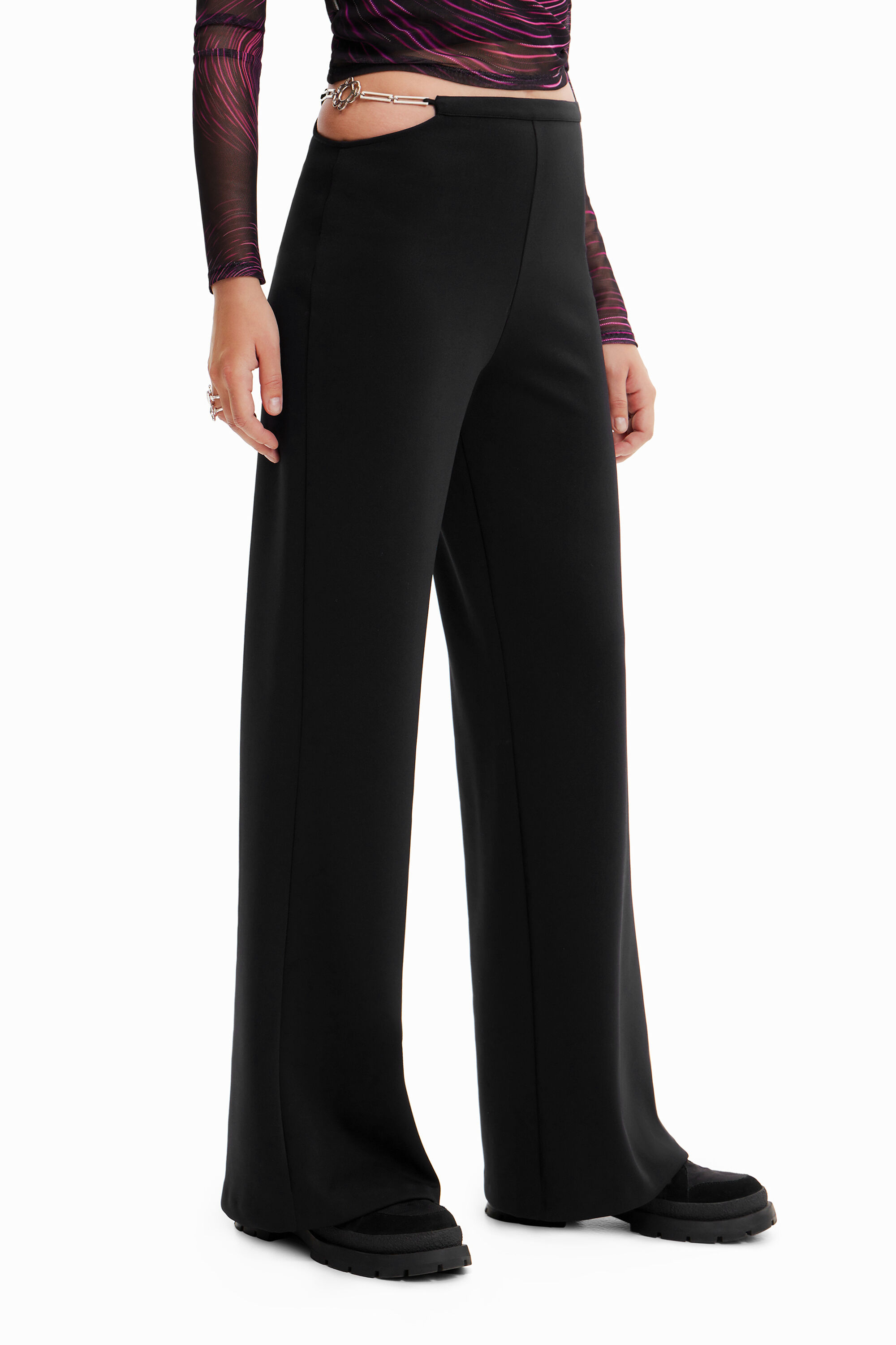 Pantalon découpe chaîne