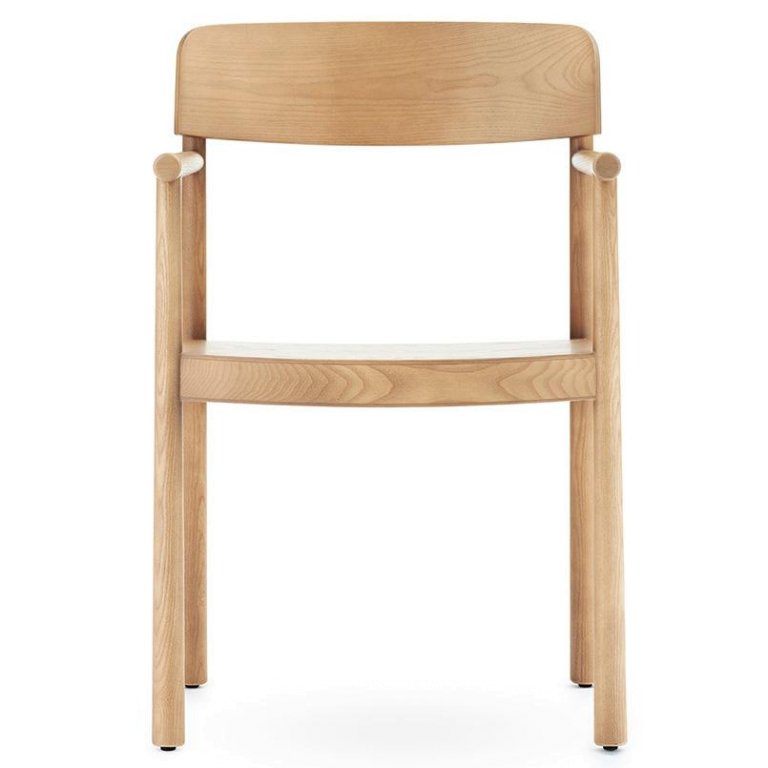 Normann Copenhagen Timb eetkamerstoel met armleuning bruin