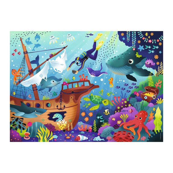 Puzzle 100 pièces Nathan - Le monde sous-marin