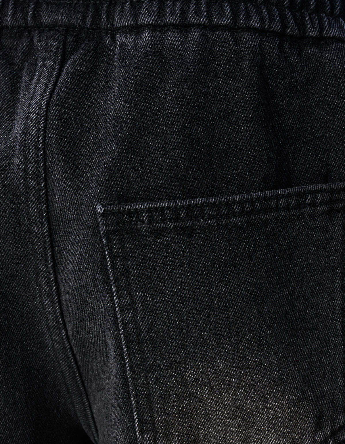 Barrel Fit Jeans Zwart